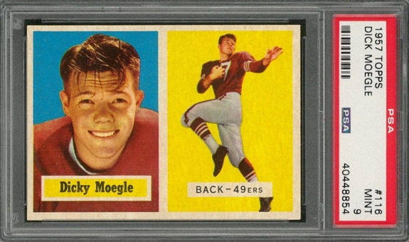 1957 Topps Football #116 Dick Moegle – PSA MINT 9
